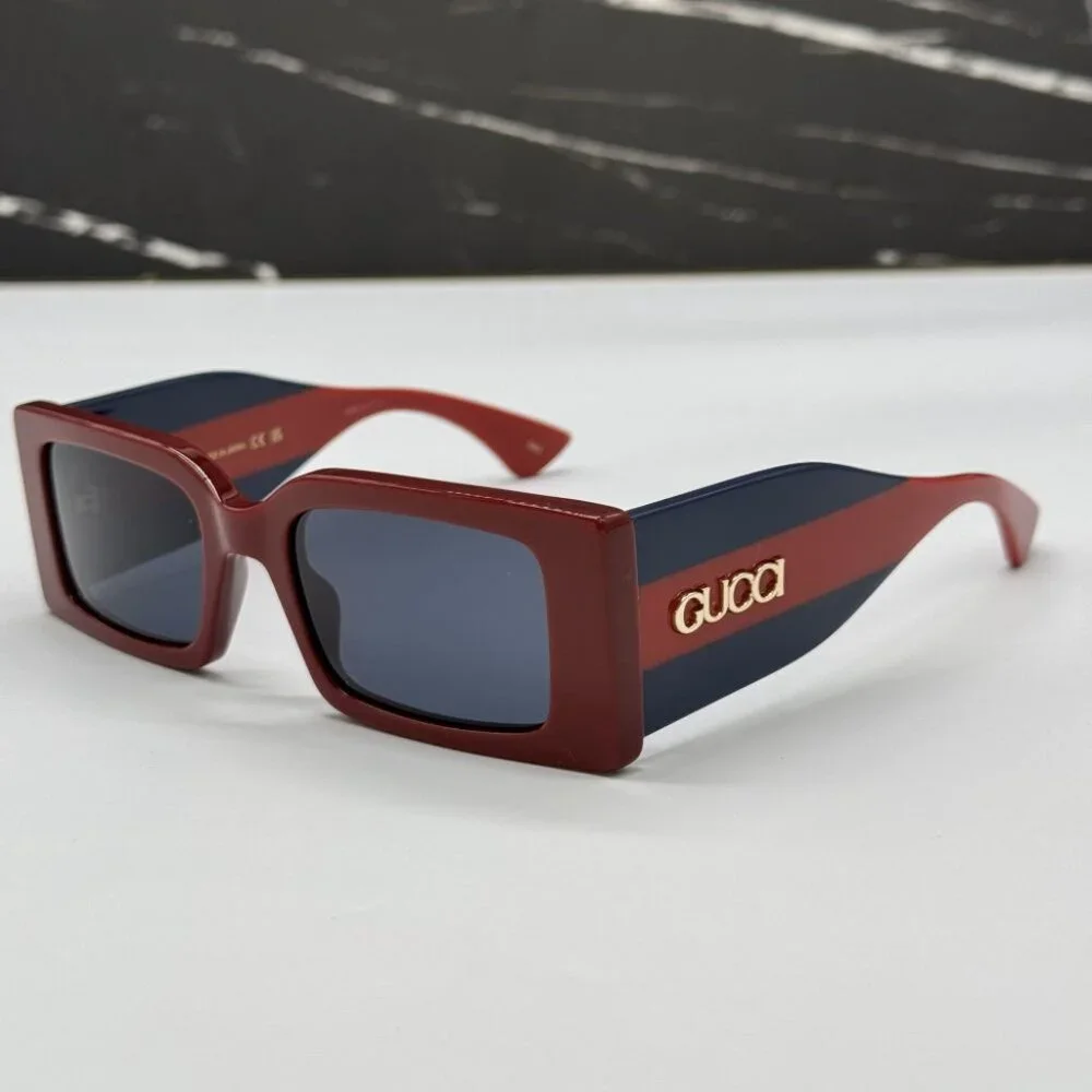 NEW GG1860S 003 GUCCI BURGUNDY/BLUE UNISEX GUCCI SUNGLASSES